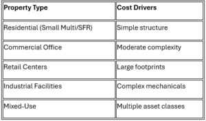 Cost Segregation table.